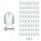 1" X 1 5/8" Chrome Plastic Bullet Nut Cover - Push-On (50-Pack)