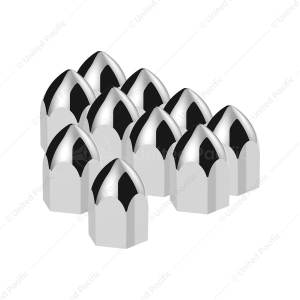 Chrome Plastic Bullet Nut Covers - Push-On