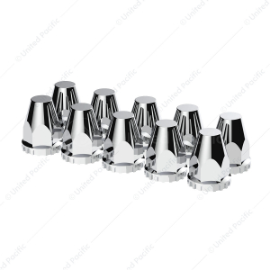 33mm x 2-3/4" Chrome Plastic Original Nut Covers - Thread-On