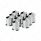 3/4" x 1-1/2" Chrome Plastic Pointed Nut Covers - Push-On (10-Pack)