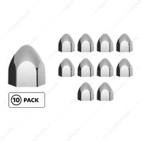 3/4" X 1 3/8" Chrome Plastic Bullet Nut Cover - Push-On (10-Pack)
