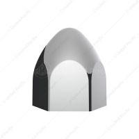 3/4" X 1 3/8" Chrome Plastic Bullet Nut Cover - Push-On