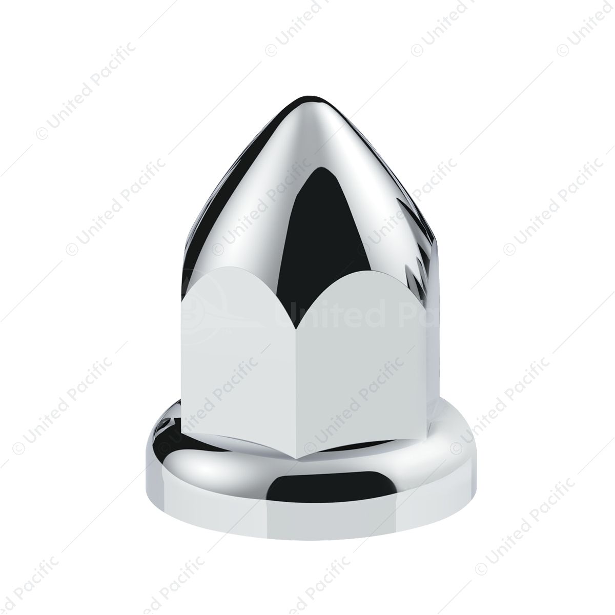 33mm X 2-3/8" Chrome Plastic Bullet Nut Cover With Flange - Push-On (Color Box of 60)