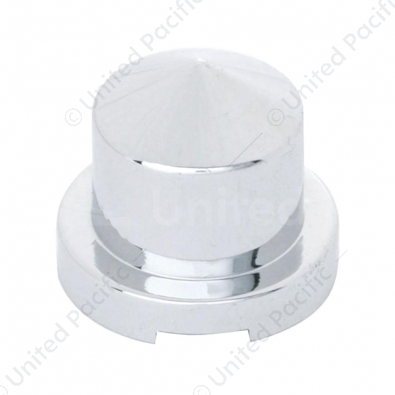 1/2" x 13/16" Chrome Plastic Pointed Nut Covers - Push-On (10-Pack)