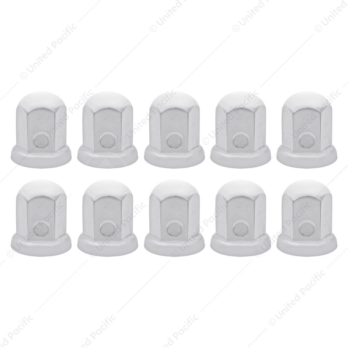 33mm X 2-1/8" Stainless Standard Nut Covers With Flange (10-Pack)