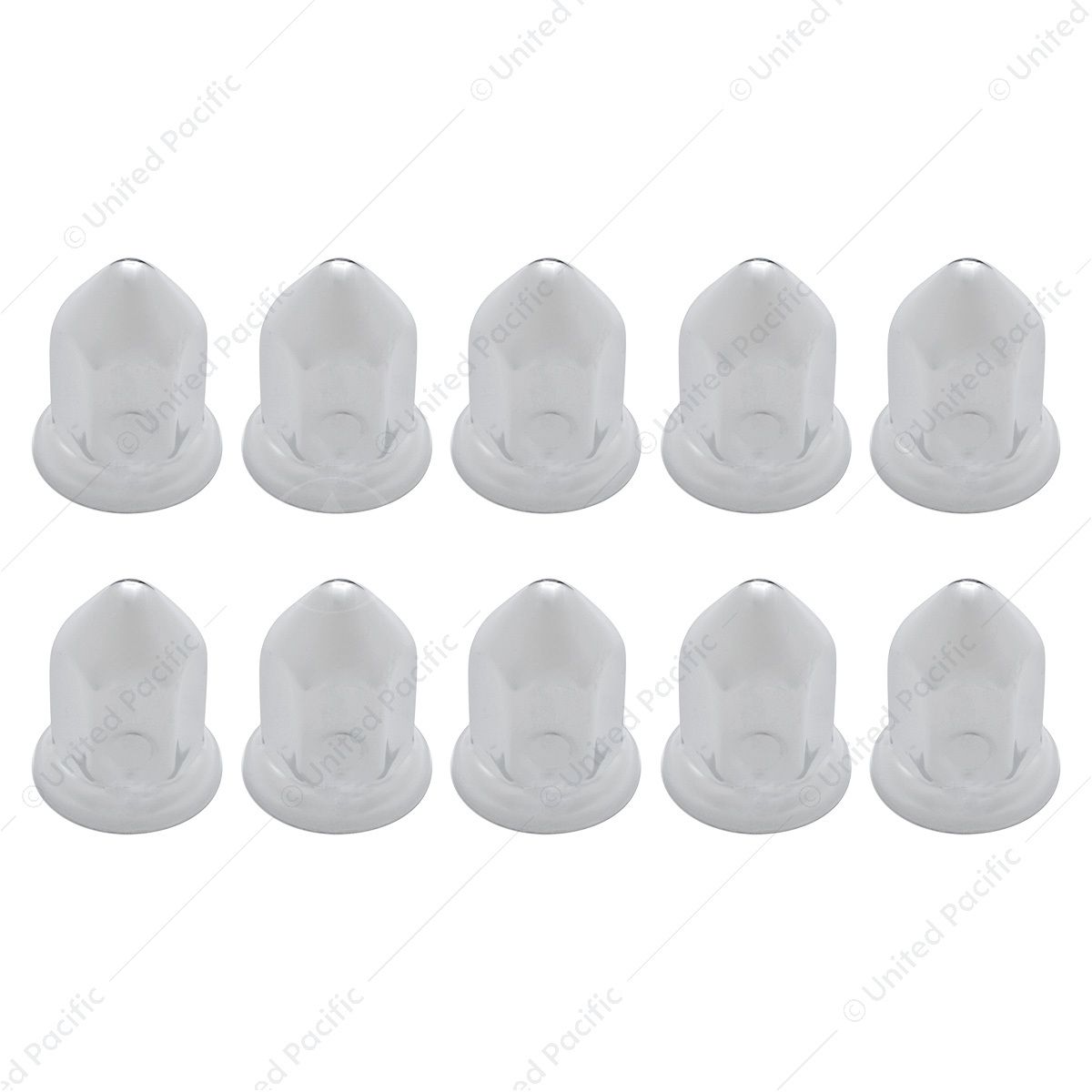 33mm x 2-3/8" Stainless Pointed Nut Covers With Flange (10-Pack)