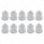 33mm x 2-3/8" Stainless Pointed Nut Covers With Flange (10-Pack)