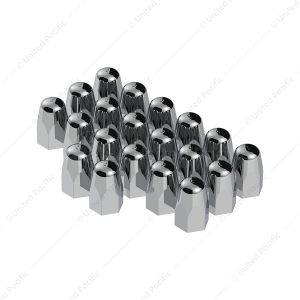 1-1/2" x 2-3/4" Chrome Plastic Tall Nut Covers - Push-On