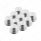 9/16" x 1-1/4" Chrome Plastic Pointed Nut Covers - Push-On (10-Pack)