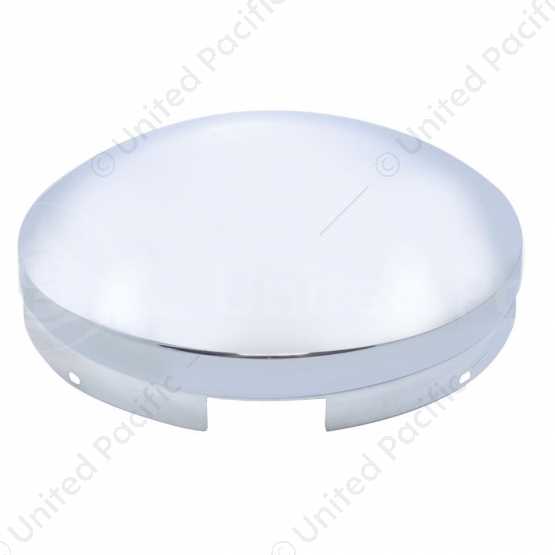 4 Even Notched Chrome Dome Front Hubcap - 3/4" Side Wall