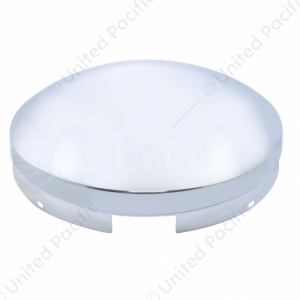 4 Even Notched Chrome Dome Front Hubcap - 3/4" Side Wall