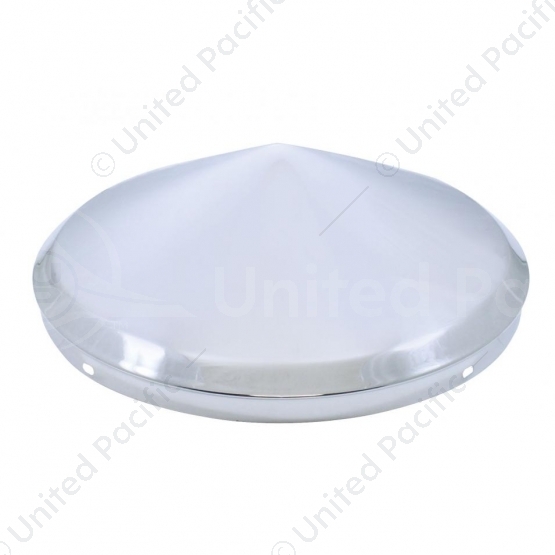 No Notch Chrome Pointed Front Hubcap - 1/2" Lip