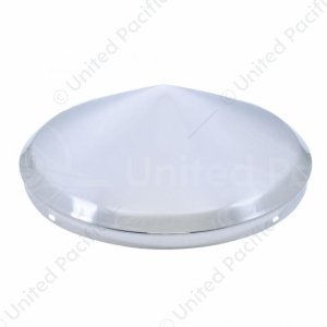 No Notch Chrome Pointed Front Hubcap - 1/2" Lip