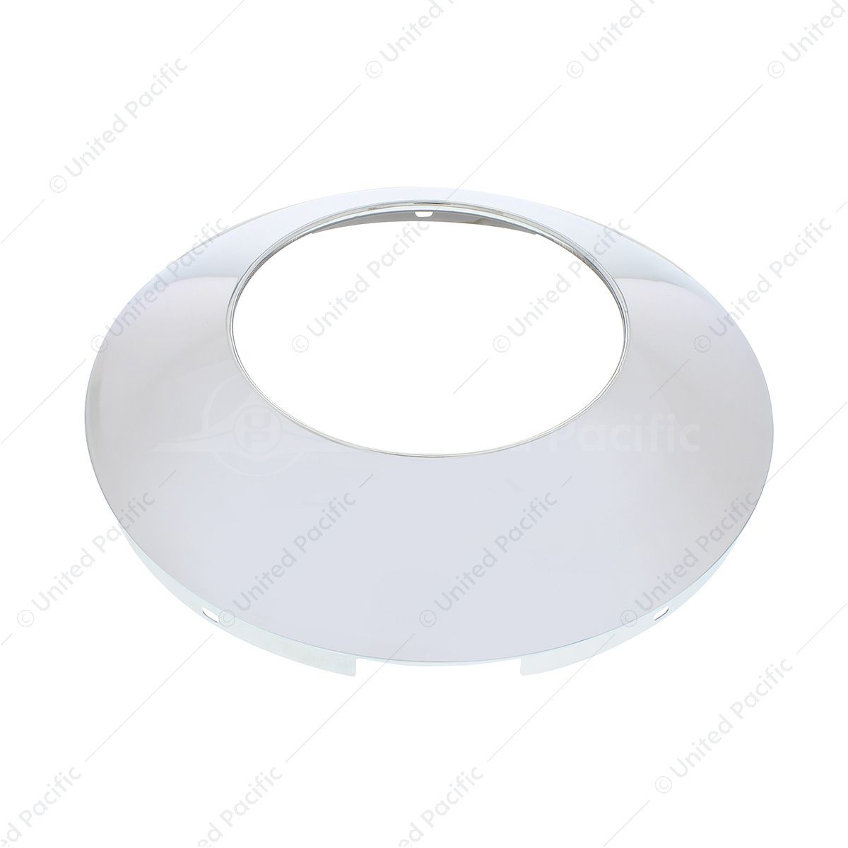 Universal Chrome Front Hubcap With Hubometer Hole - 7/16" Lip