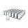 33mm X 3-3/16" Chrome Plastic Pointed Nut Covers With Flange - Push-On (60-Pack)
