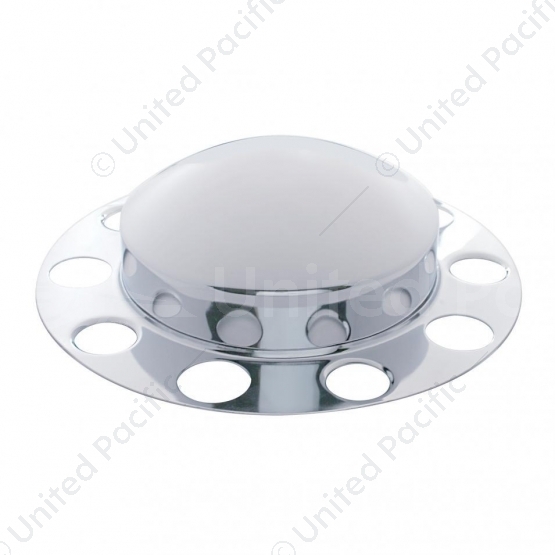 Chrome Dome Front Axle Cover 2PC Kit For 1-1/2" Nut Cover - Aluminum Wheel (2-Pack)