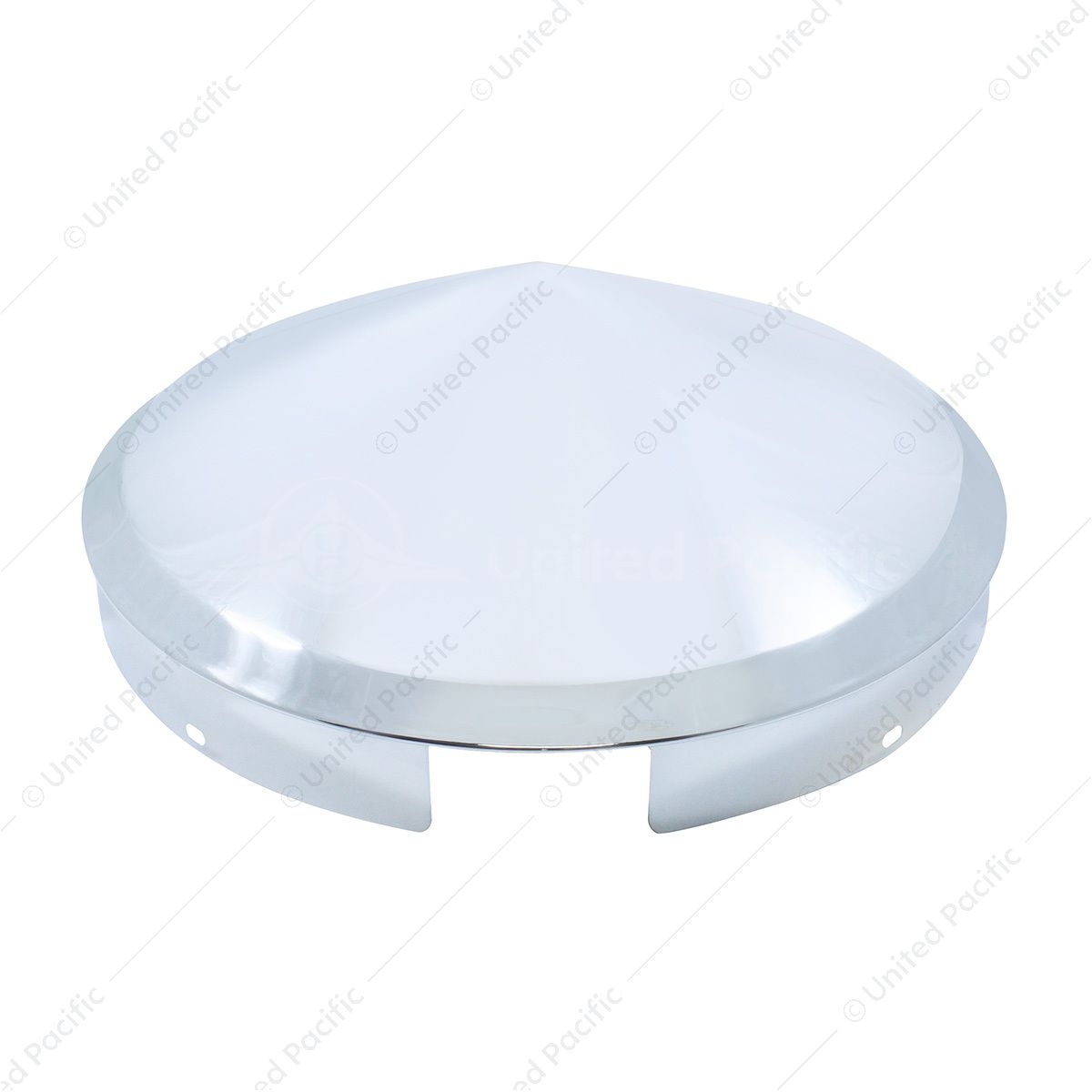 4 Even Notched Chrome Pointed Front Hubcap - 1" Lip