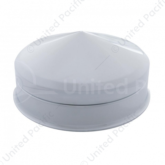 Pointed 2-Piece Style Front Axle/Hub Hat Only - Chrome (2-Pack)