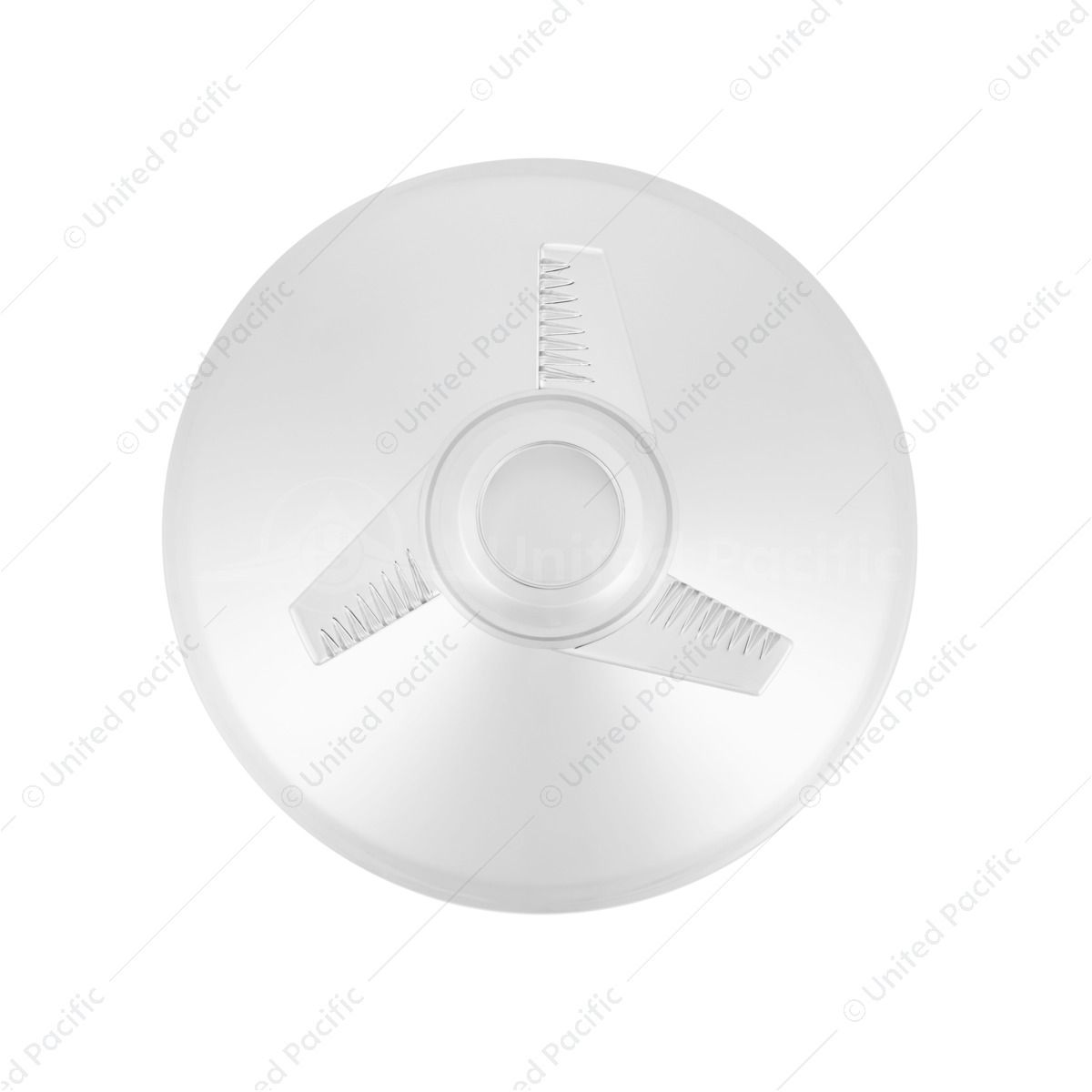 Universal Chrome Front Hubcap With 3 Bar Left Swing Spinner - 7/16" Lip