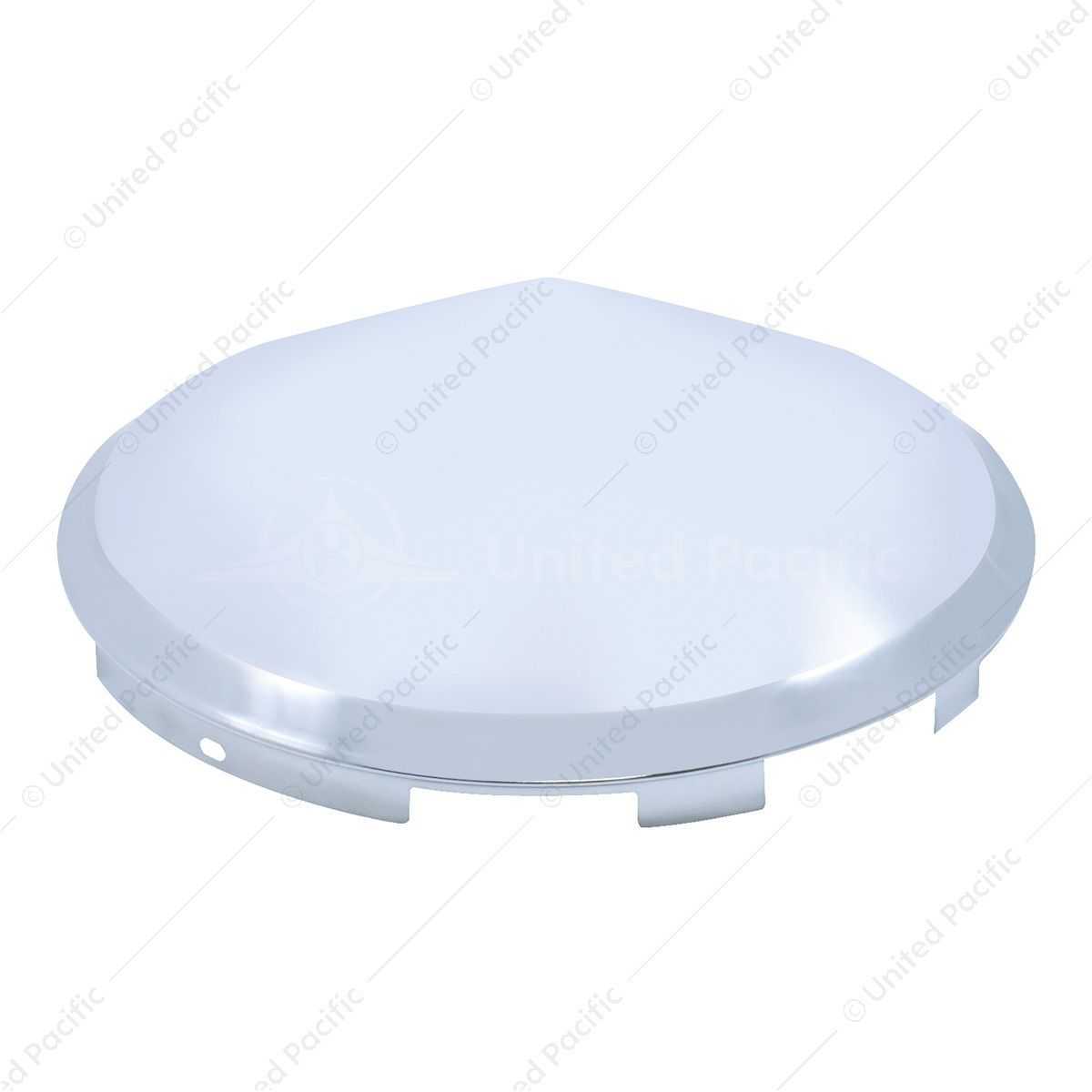 6 Uneven Notched Chrome Pointed Front Hubcap - 7/16" Lip