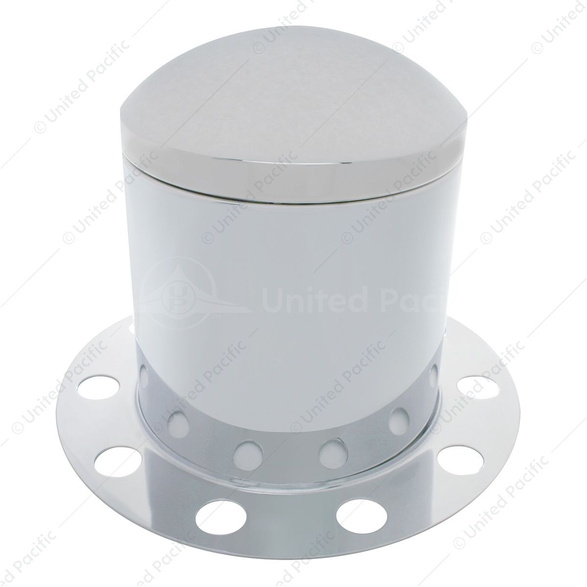 Chrome Dome Rear Axle Cover 3PC Kit For 33mm Nut Cover - Steel/Aluminum Wheel (10 Holes)