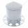 Chrome Pointed Rear Axle Cover 3PC Kit For 1-1/2" Nut Cover - Aluminum Wheel