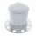 Chrome Pointed Rear Axle Cover 3PC Kit For 33mm Nut Cover - Steel/Aluminum Wheel (10 Hole)