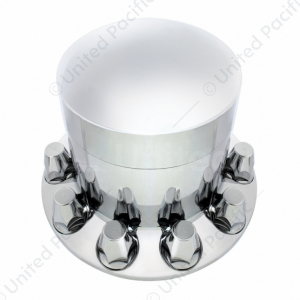 Chrome Plastic Extra Tall Rear Axle Cover With 33mm Thread-On Nut Covers