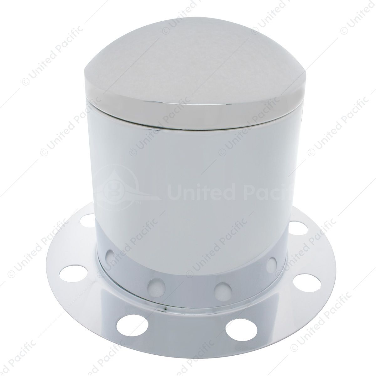 Chrome Dome Rear Axle Cover 3PC Kit For 33mm Nut Cover - Steel/Aluminum Wheel (8 Holes)