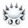 Dome Front Axle Cover With 33mm Spike Thread-On Nut Covers - Chrome