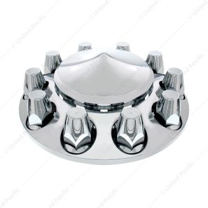 Pointed Front Axle Cover With 33mm Standard Thread-On Nut Covers - Chrome