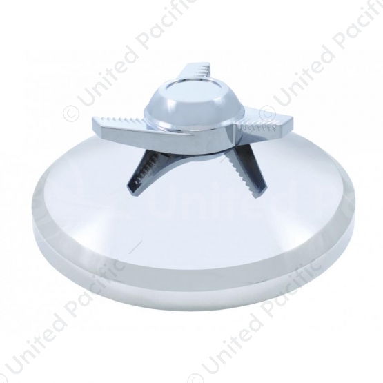 8" Chrome Cover With 3 Bar Spinner For UP Rear Axle Cover - Right Swing Bars (Bulk)