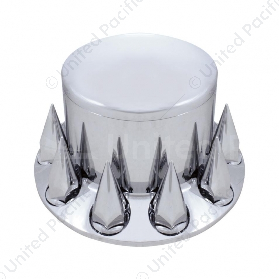 Dome Rear Axle Cover With 33mm Spike Thread-On Nut Covers - Chrome