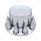 Dome Rear Axle Cover With 33mm Spike Thread-On Nut Covers - Chrome