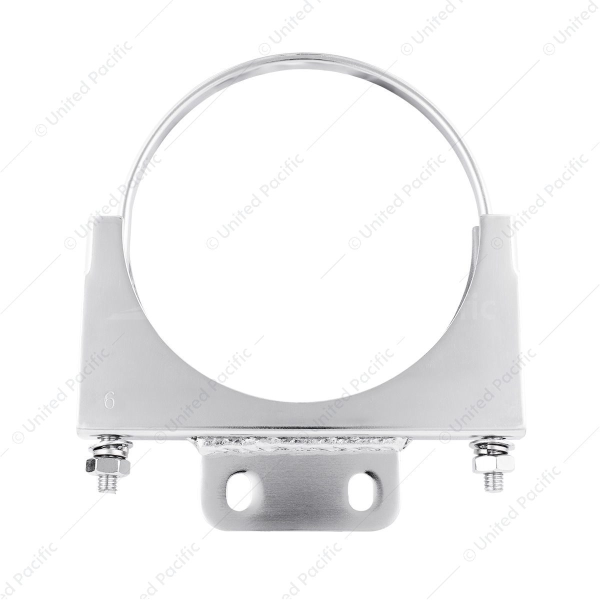6" Chrome Cab Exhaust Clamp For Peterbilt