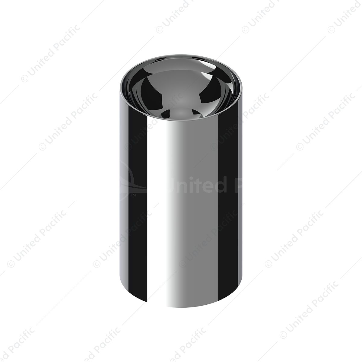 33mm X 3 3/4" Chrome Plastic Concave Top Nut Cover - Thread - On (Bulk)