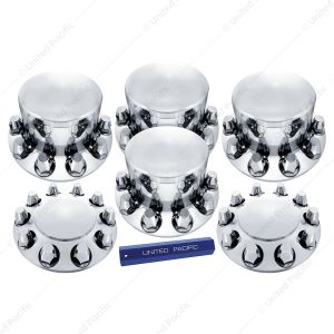 Dome Axle Cover Combo Kit With 33mm Standard Thread-On Nut Covers & Nut Cover Tool
