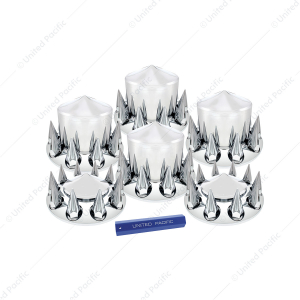 Pointed Axle Cover Combo Kit With 33mm Spike Thread-On Nut Covers & Nut Cover Tool
