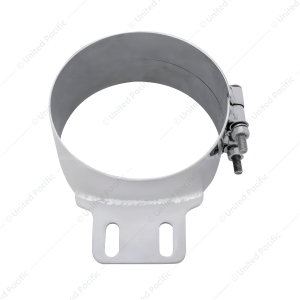 Stainless Butt Joint Exhaust Clamp - Straight Bracket