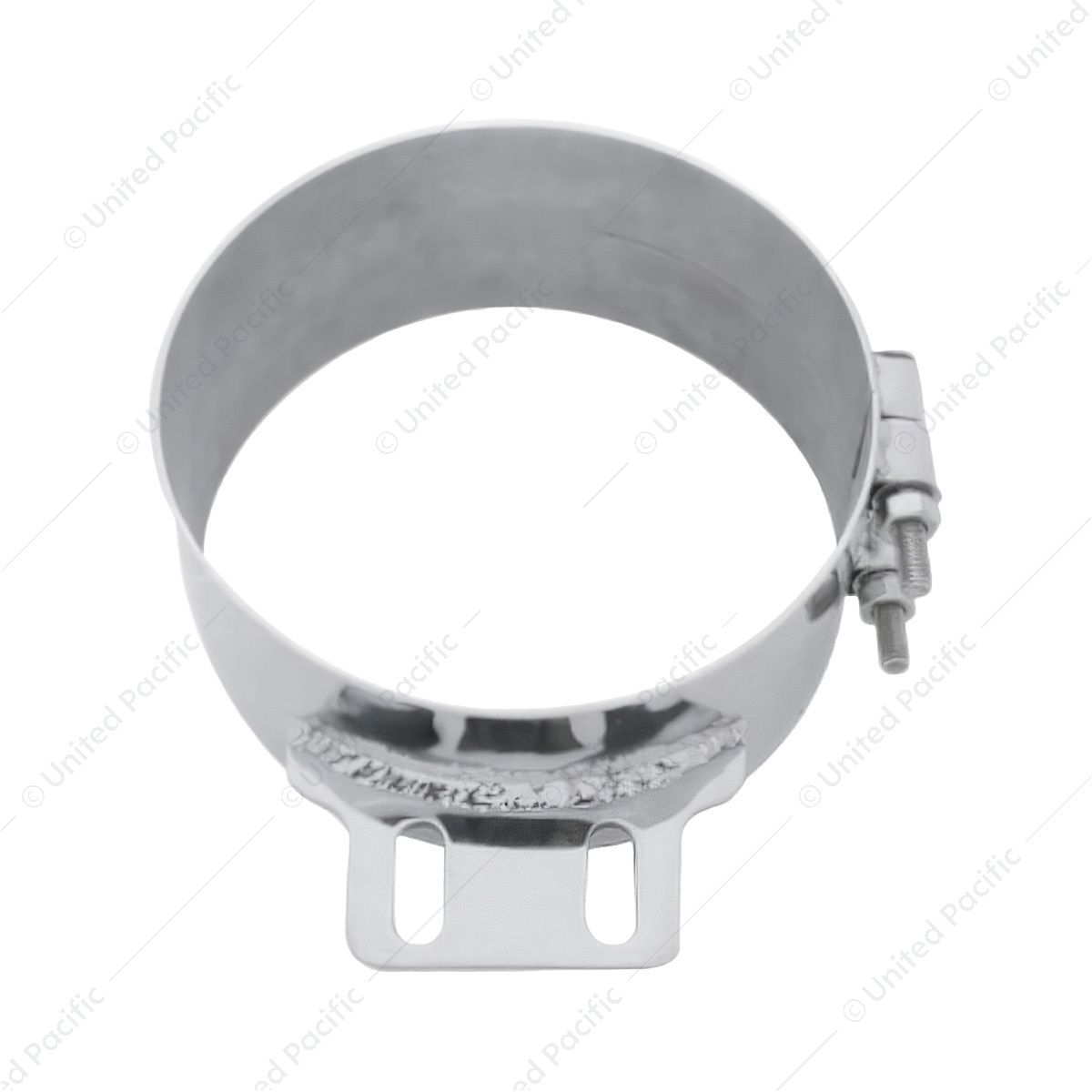 8" Stainless Butt Joint Exhaust Clamp - Straight Bracket