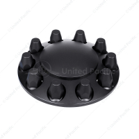 Dome Front Axle Cover With 33mm Standard Thread-On Nut Covers - Matte Black (Color Box)