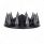 Pointed Front Axle Cover With 33mm Spike Thread-On Nut Covers - Matte Black