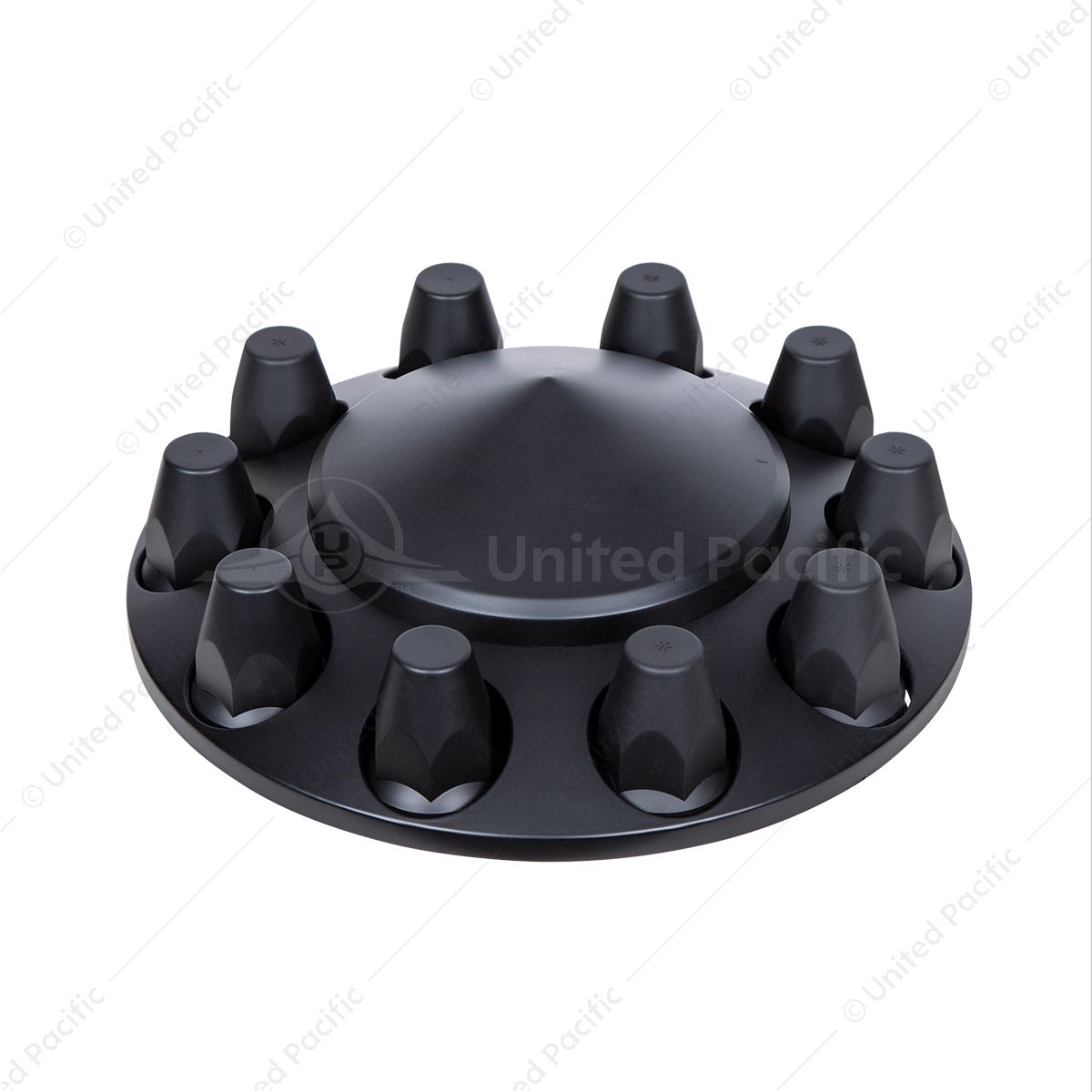 Pointed Front Axle Cover With 33mm Standard Thread-On Nut Covers - Matte Black
