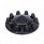 Pointed Front Axle Cover With 33mm Standard Thread-On Nut Covers - Matte Black