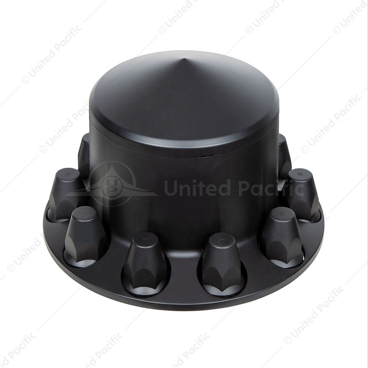 Pointed Rear Axle Cover With 33mm Standard Thread-On Nut Covers - Matte Black