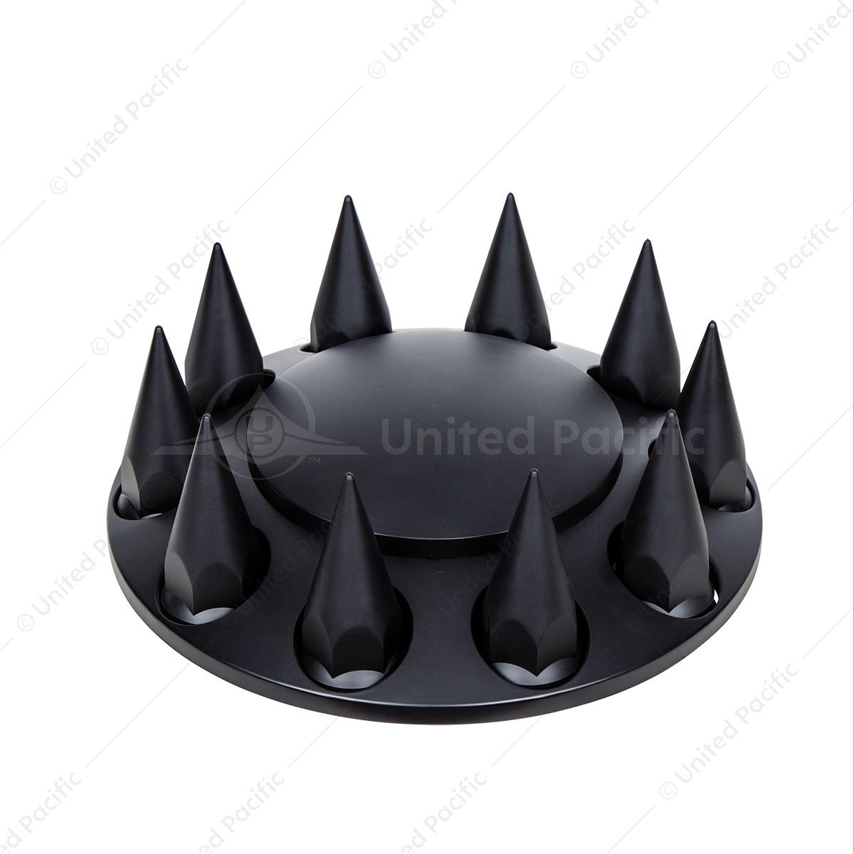 Dome Front Axle Cover With 33mm Spike Thread-On Nut Covers - Matte Black