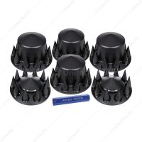 Pointed Axle Cover Combo Kit With 33mm Spike Thread-On Nut Covers & Nut Cover Tool - Matte Black