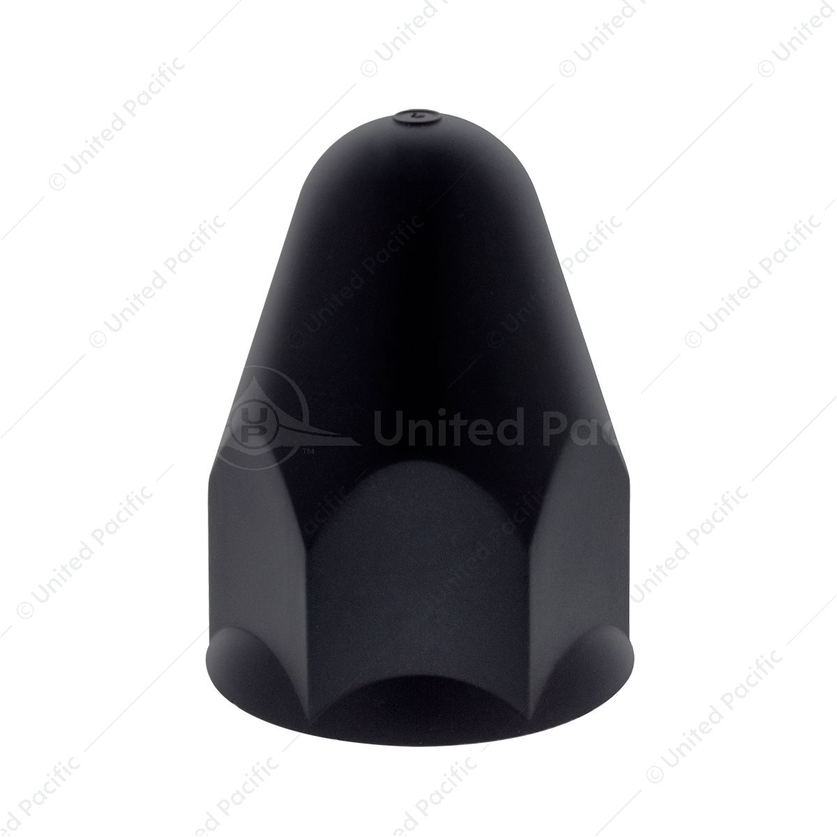 1-1/2" X 2-3/4" Matte Black Painted Plastic Bullet Nut Covers - Push-On (Bulk)
