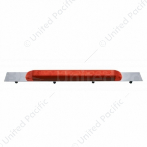 Chrome Top Mud Flap Plate With 11 LED 17" Light Bar (Each)
