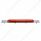 Chrome Top Mud Flap Plate With 11 LED 17" Light Bar - Red LED/Red Lens (Each)